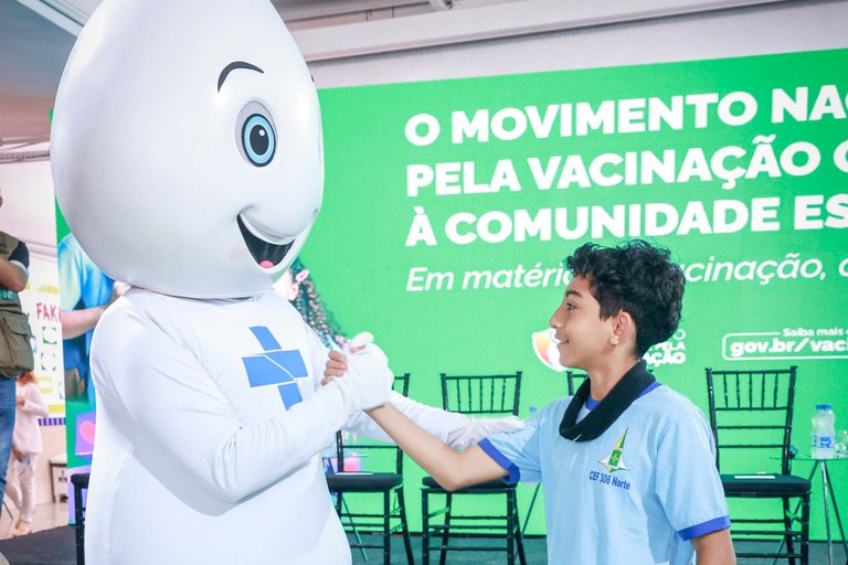 O Brasil criou o Movimento Nacional pela Vacinação e ampliou cobertura vacinal. Foto:Walterson Rosa/Ministerio da Saude