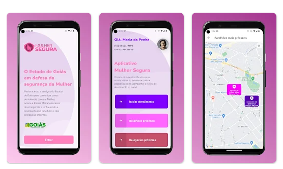 Aplicativo Mulher Segura. Foto: SSP-GO
