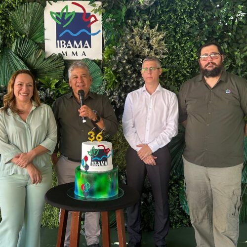 Adriana Accorsi em aniversário do Ibama. Foto: Reprodução