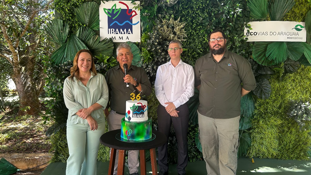 Adriana Accorsi em aniversário do Ibama. Foto: Reprodução