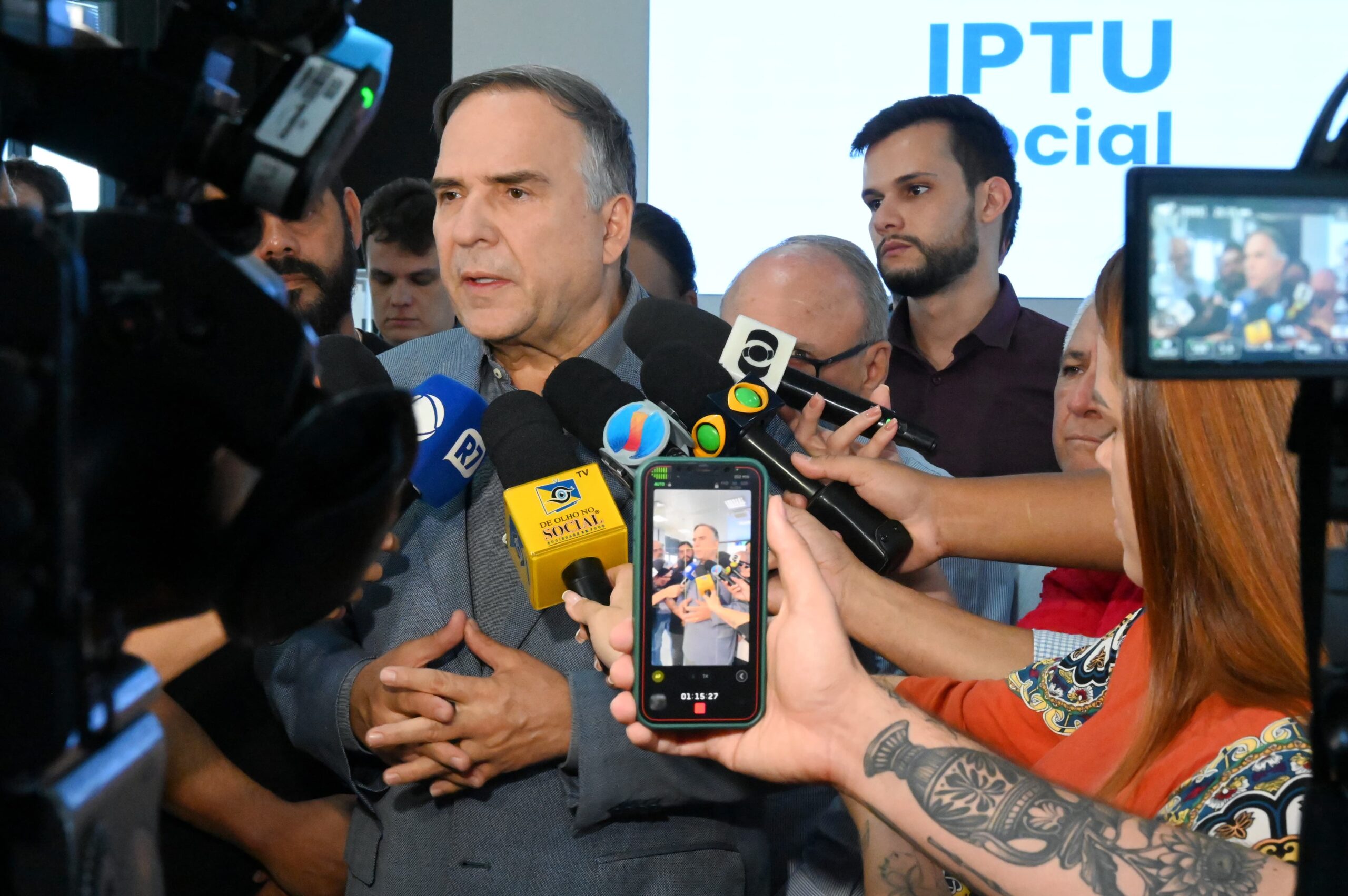 Mabel anuncia ampliação do IPTU Social em Goiânia. Foto: Alex Malheiros