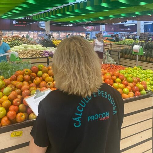 Pesquisa de preço de frutas e verduras. Foto: Procon Goiás