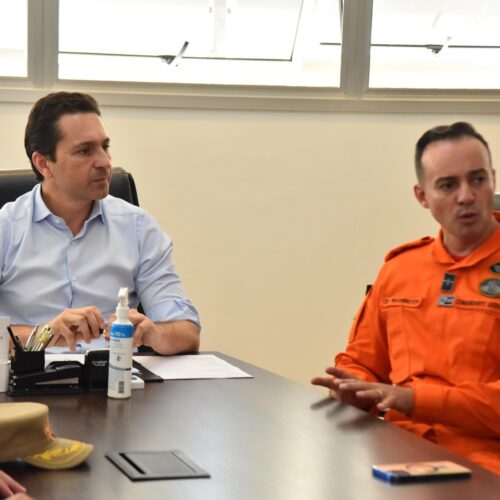 Prefeito Vilela se reúne com o comandante-geral, Coronel Washington para construção de novas unidades na cidade. Foto: Jhonney Macena