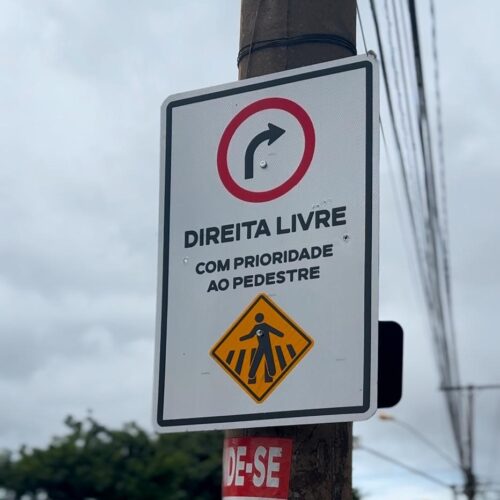 Sinalização de Direita Livre em Goiânia. Foto: Divulgação/SET