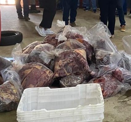 carnes congeladas encontradas no galpao de abate clandestino de cavalos em anapolis_PCGO