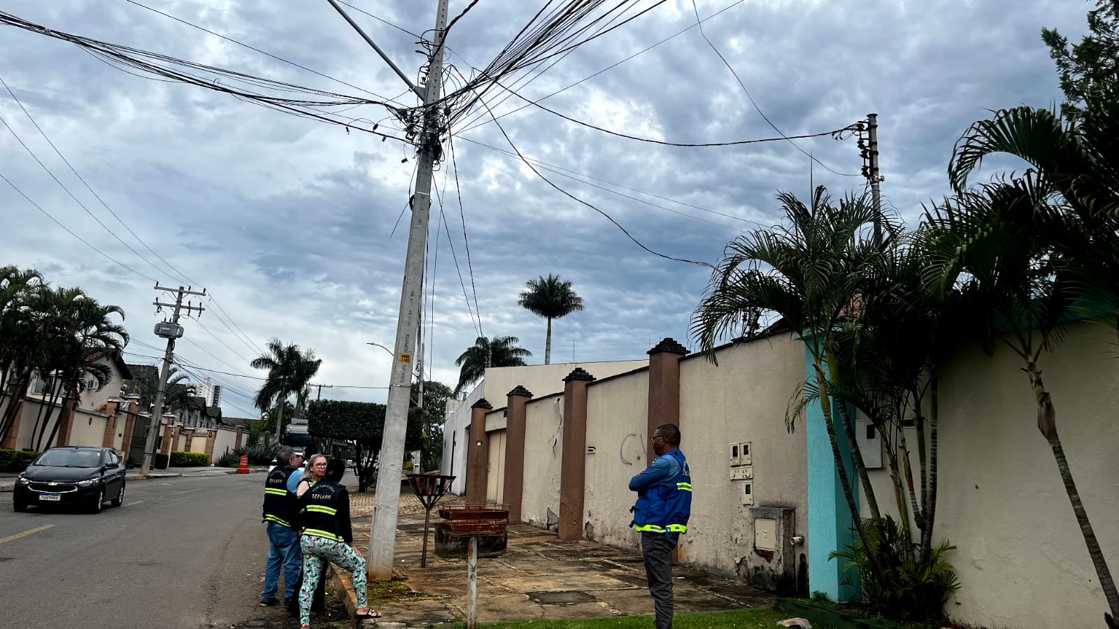 vistoria das fiações dos cabos de fibra optica de Goiania_Secom