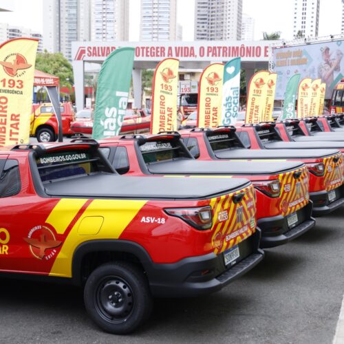 Nova frota do Corpo de Bombeiros de Goiás. Foto: Divulgação