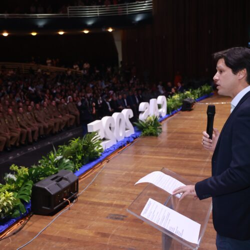 Daniel Vilela prestigia formatura de 300 sargentos da Polícia Militar que concluíram o curso de aperfeiçoamento.Foto: André Costa