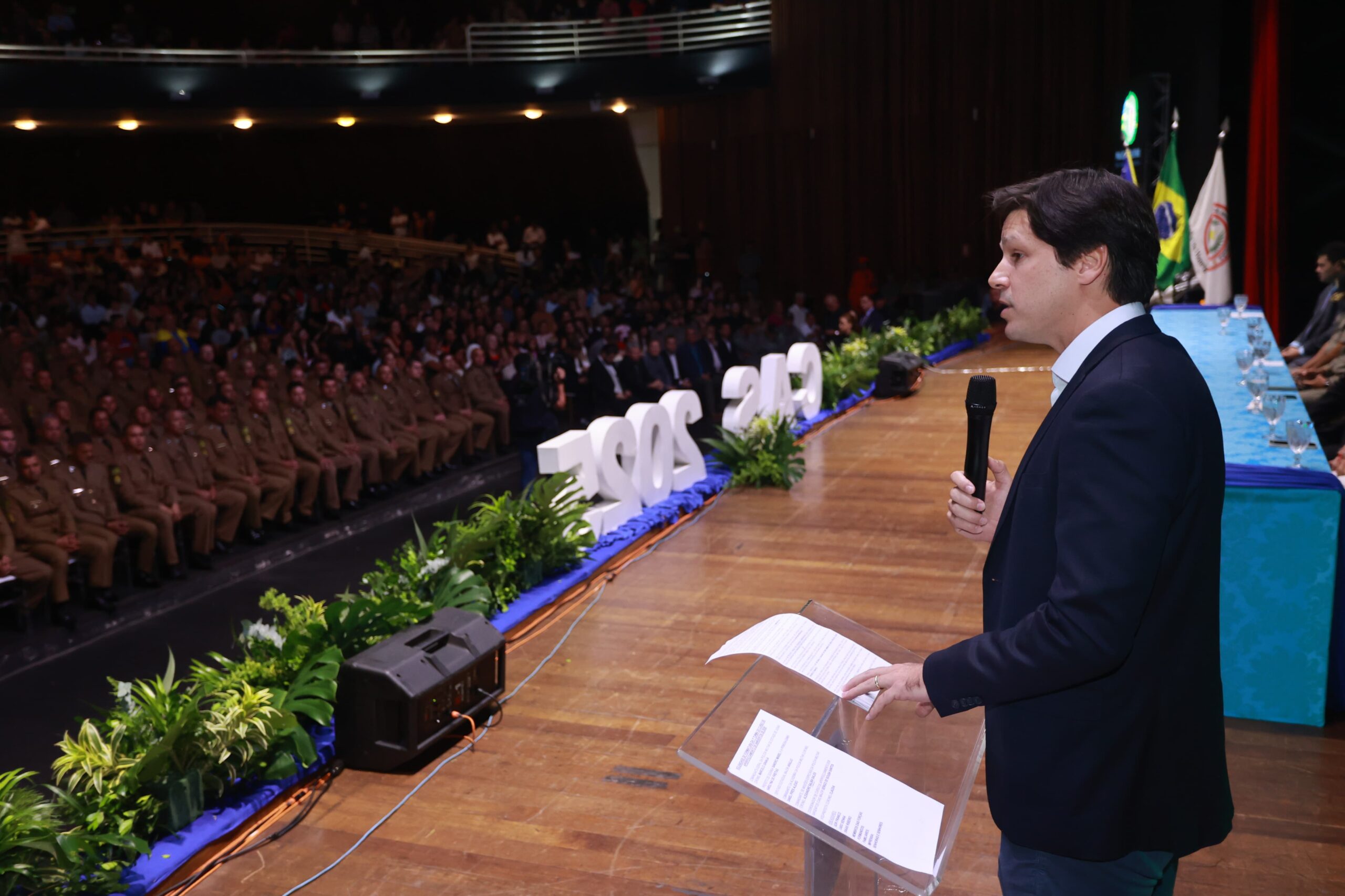Daniel Vilela prestigia formatura de 300 sargentos da Polícia Militar que concluíram o curso de aperfeiçoamento.Foto: André Costa