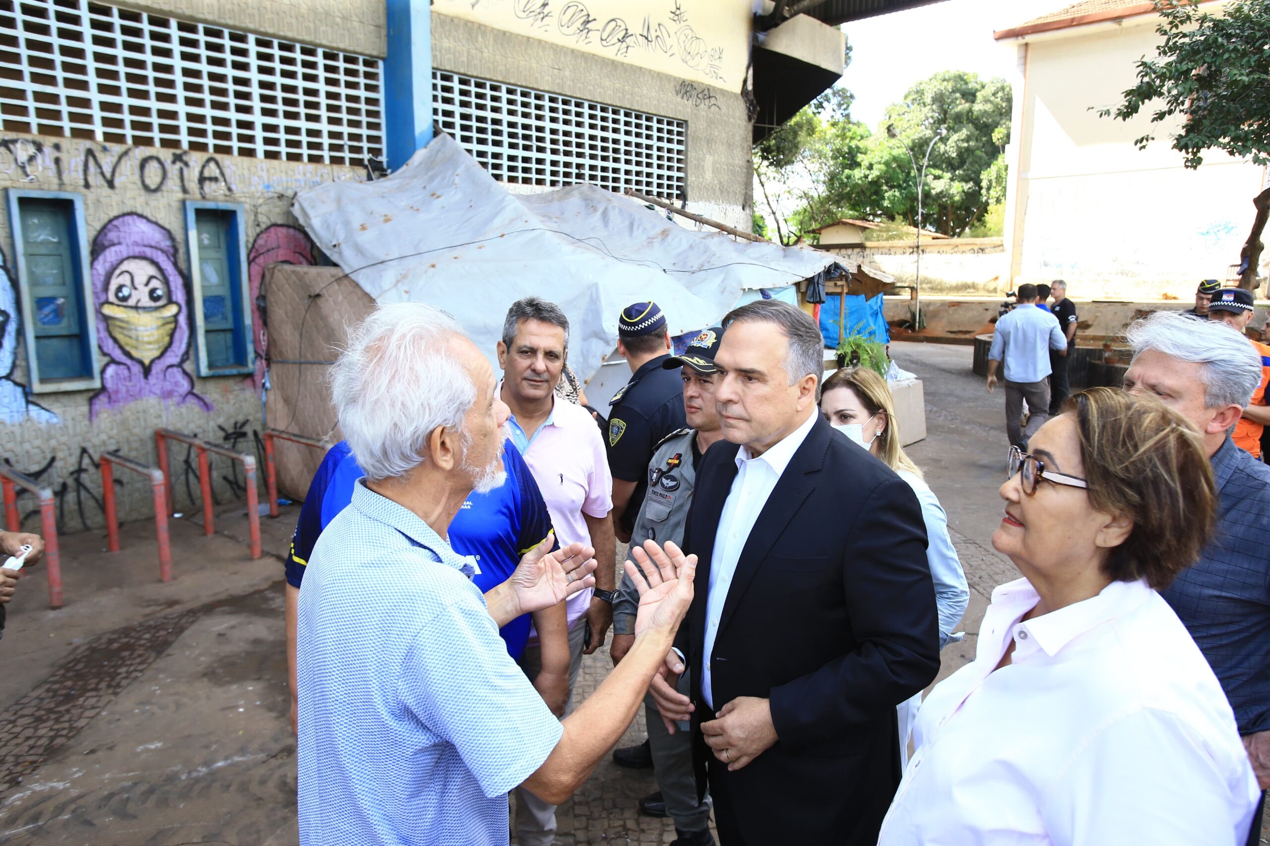Mabel visita ginasio de campinas apos incendio criminoso. Foto: Alex Malheiros