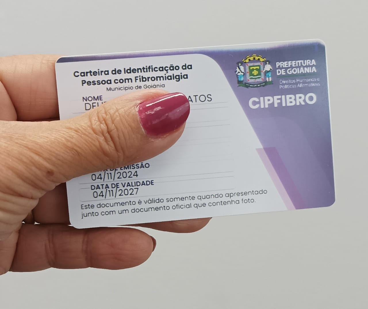 A carteirinha digital de fibromialgia pode ser solicitada no site da Prefeitura. Foto: Semasdh