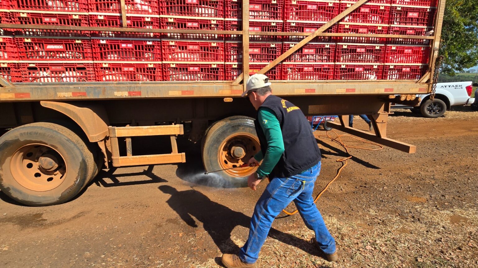 Ações da Agrodefesa para contenção da gripe aviária. Foto: Agrodefesa