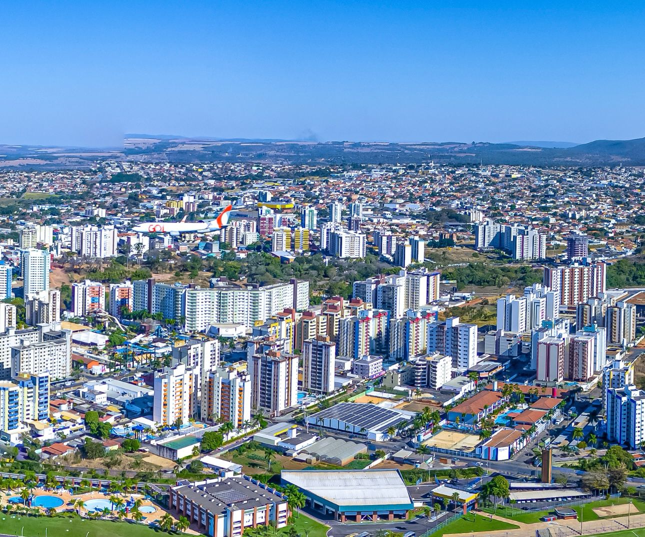 Cidade de Caldas Novas. Foto: DroneX