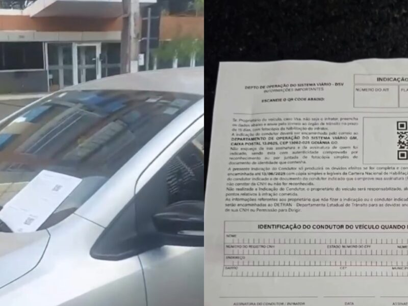 Falsa multa de trânsito em Goiânia