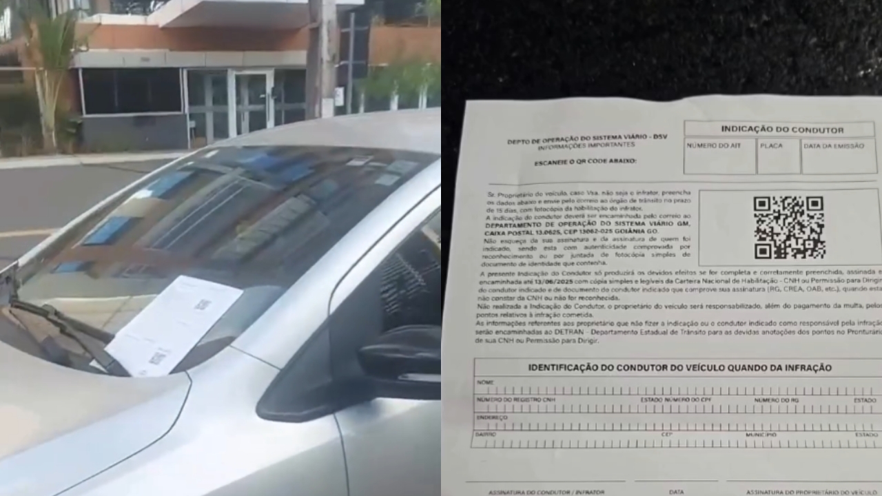 Falsa multa de trânsito em Goiânia