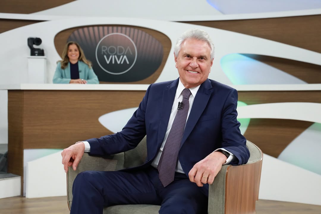 Ronaldo Caiado no programa Roda Viva. Foto: Reprodução/TV Cultura