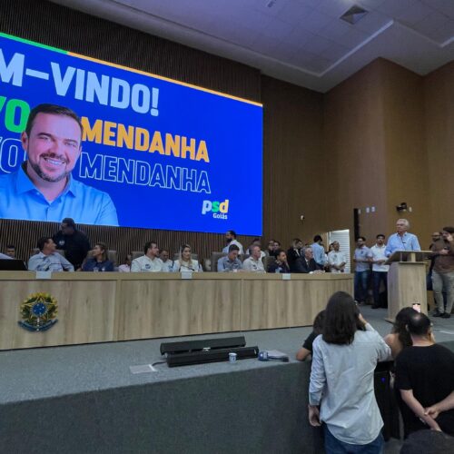 Filiação de Gustavo Mendanha ao PSD. Foto: Altair Tavares