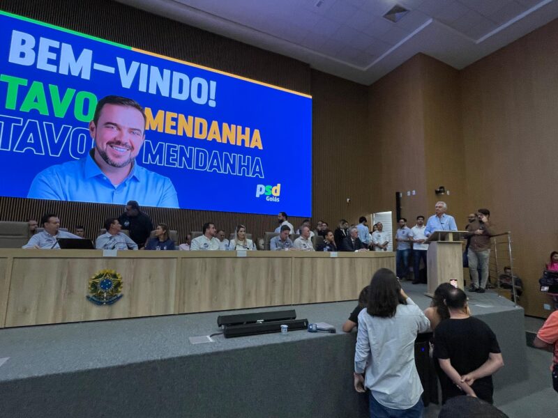 Filiação de Gustavo Mendanha ao PSD. Foto: Altair Tavares