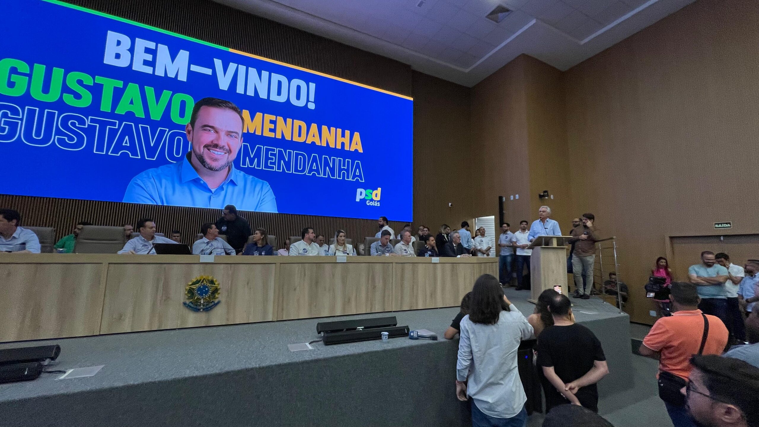 Filiação de Gustavo Mendanha ao PSD. Foto: Altair Tavares