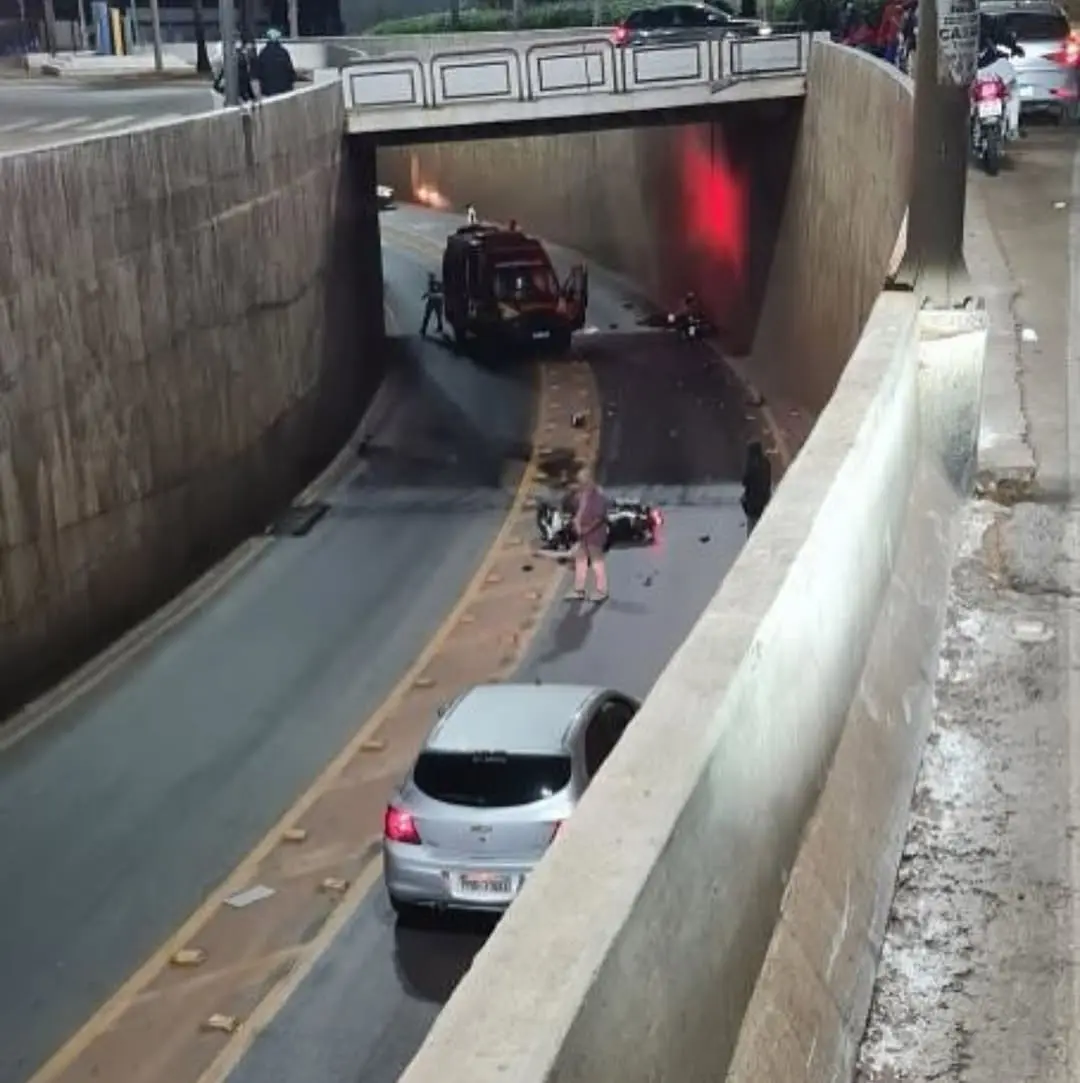 acidente viaduto da avenida castelo branco. Foto: reprodução/@jardimbalneariooficialnoticias