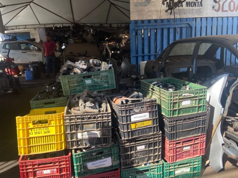 peças automotivas apreendidas pelo Detran-go