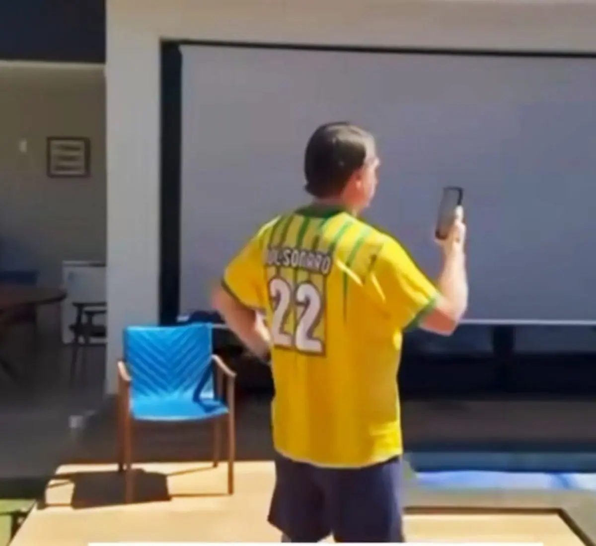 Vídeo foi exibido por Flávio e compartilhado por outros mostrando participação do ex presidente Foto reprodução redes sociais