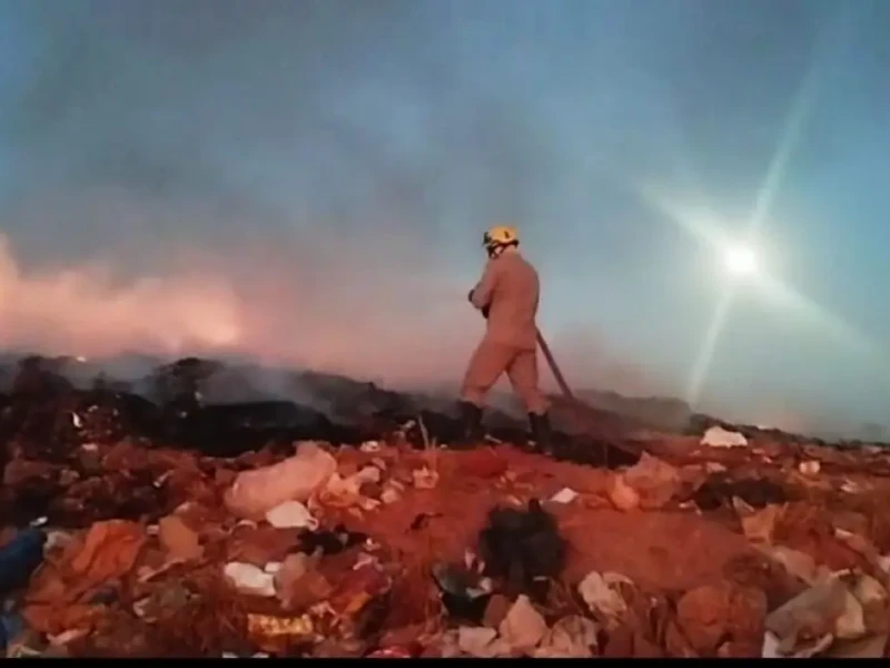 Incêndio foi controlado na manhã deste sábado Foto reprodução de vídeo CBMGO