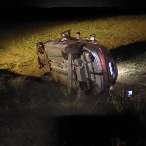 Empresário morre após carro atingir capivara e capotar na GO-305, próximo a Cumari
