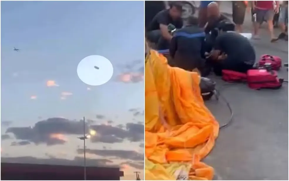 Mulher que caiu durante salto de paraquedas em Anápolis segue em estado grave