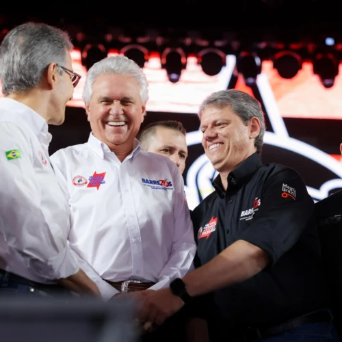 Caiado defende múltiplas candidaturas da direita ao lado de Zema e Tarcísio - Foto Júnior Guimarães