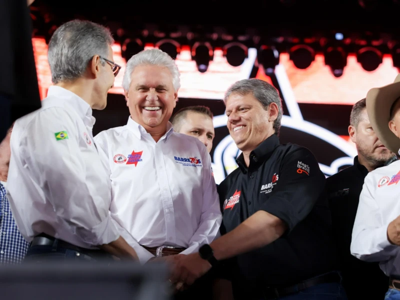 Caiado defende múltiplas candidaturas da direita ao lado de Zema e Tarcísio - Foto Júnior Guimarães