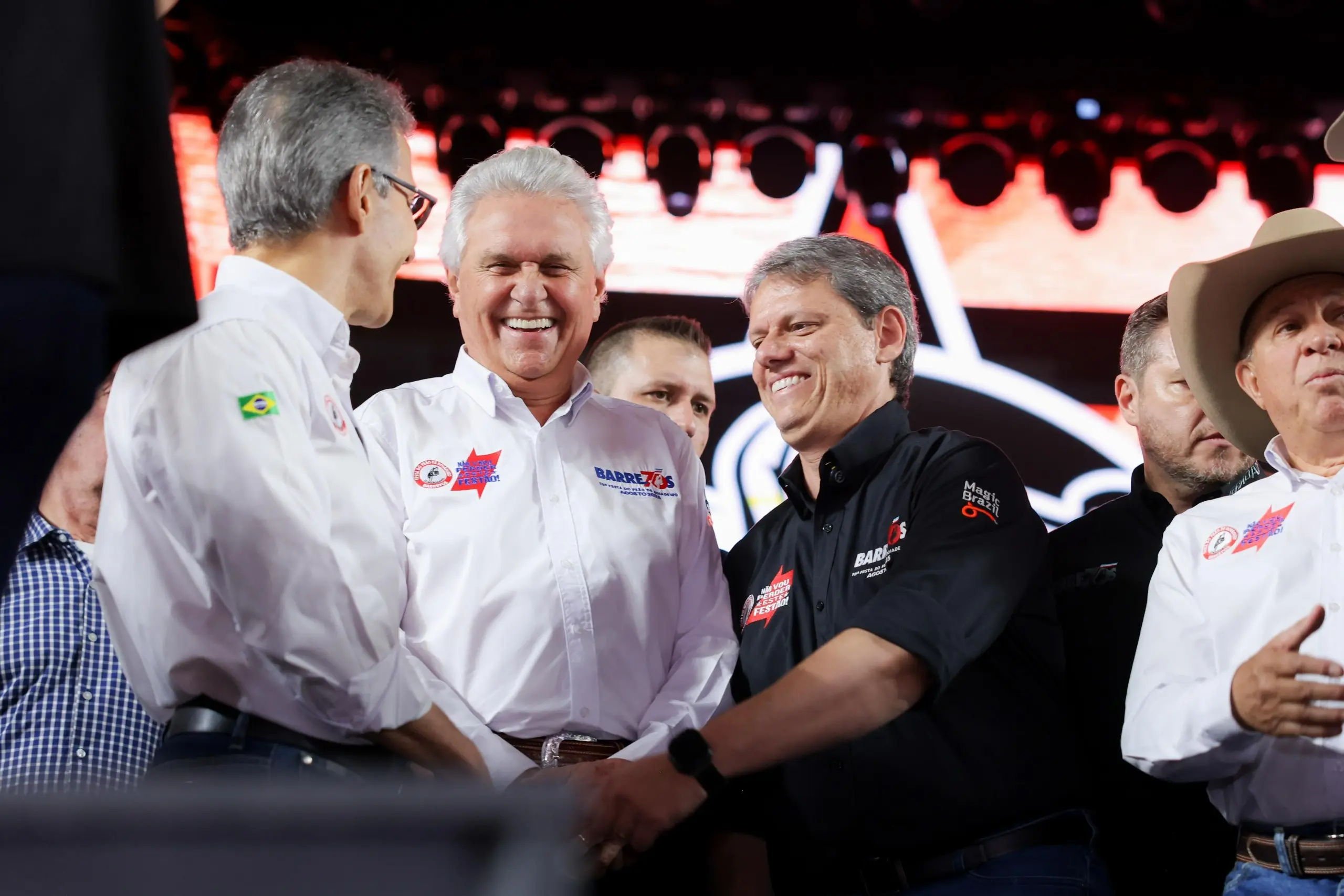 Caiado defende múltiplas candidaturas da direita ao lado de Zema e Tarcísio - Foto Júnior Guimarães