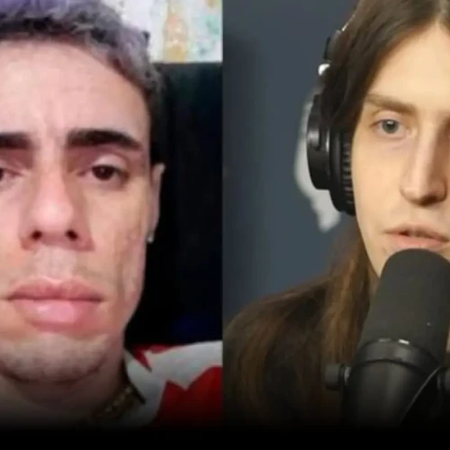 Cayo Lucas (esq) teria enviado ameaças a Felca (dir) Fotomontagem redes sociais