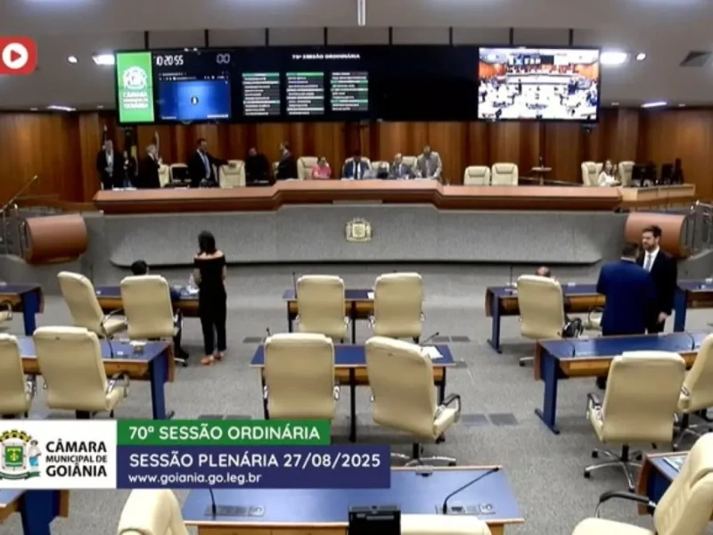 Primeira votação no Plenário foi nesta quinta Foto reprodução Agência Câmara de Goiânia