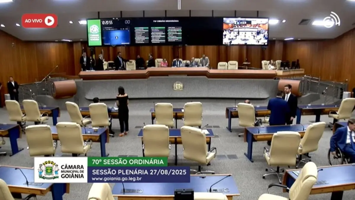 Primeira votação no Plenário foi nesta quinta Foto reprodução Agência Câmara de Goiânia