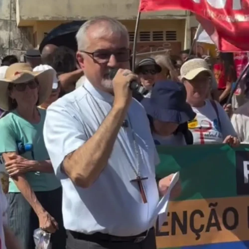 Arcebispo dom Justino no Grito dos Excluídos Foto reprodução redes sociais