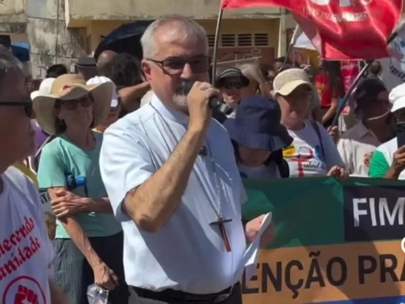 Arcebispo dom Justino no Grito dos Excluídos Foto reprodução redes sociais