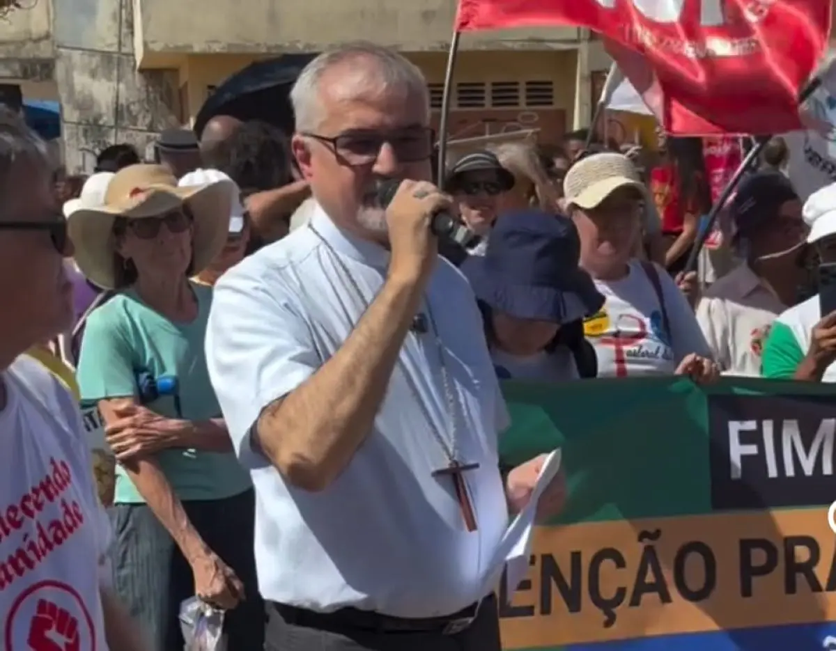 Arcebispo dom Justino no Grito dos Excluídos Foto reprodução redes sociais