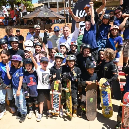 Prefeito inaugurou revitalização e anunciou novo espaço para skatistas - Foto Alex Malheiros Secom Goiânia