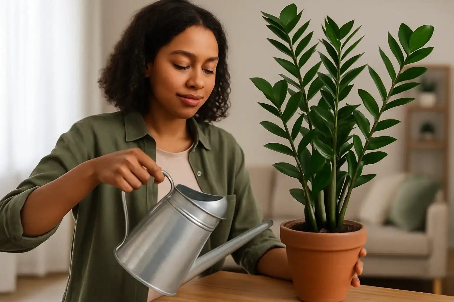 Zamioculca 5 erros de rega que parecem inofensivos mas podem apodrecer as raízes sem aviso