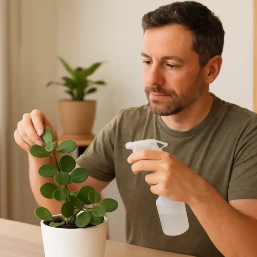 Brasileiros estão cuidando da peperômia Hope com 5 macetes e mantendo folhas redondas sempre verdes e sem manchas