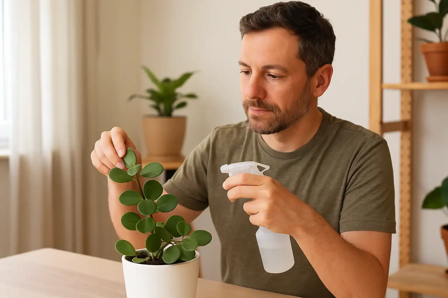 Brasileiros estão cuidando da peperômia Hope com 5 macetes e mantendo folhas redondas sempre verdes e sem manchas