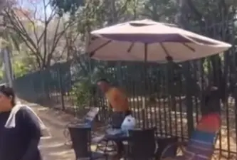 Briga no parque Areião