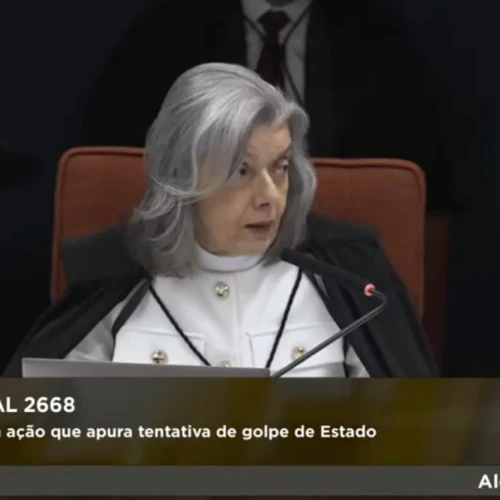 Cármem votou nesta sexta, antes de ministro Zanin, o último - Foto reprodução de vídeo