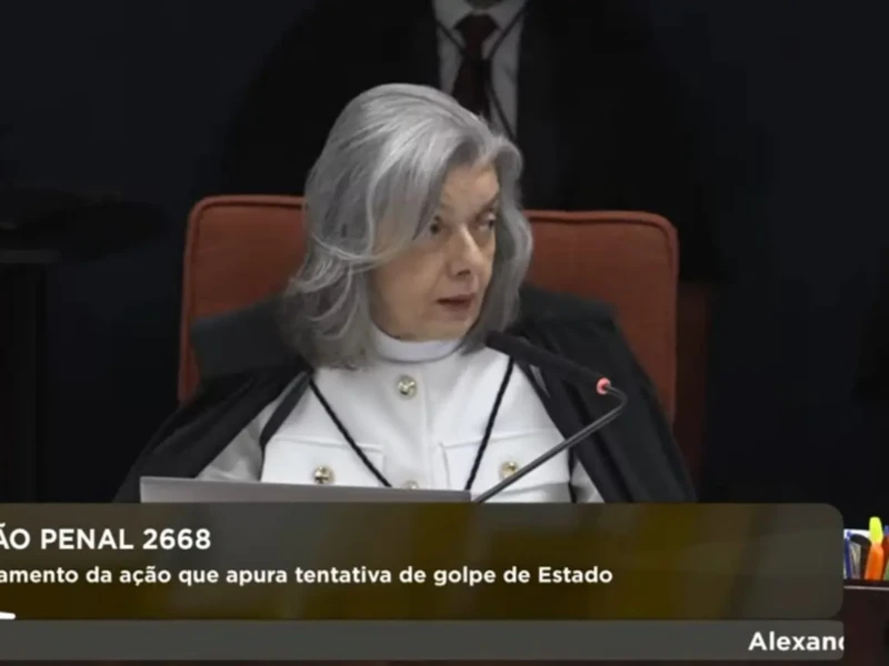 Cármem votou nesta sexta, antes de ministro Zanin, o último - Foto reprodução de vídeo