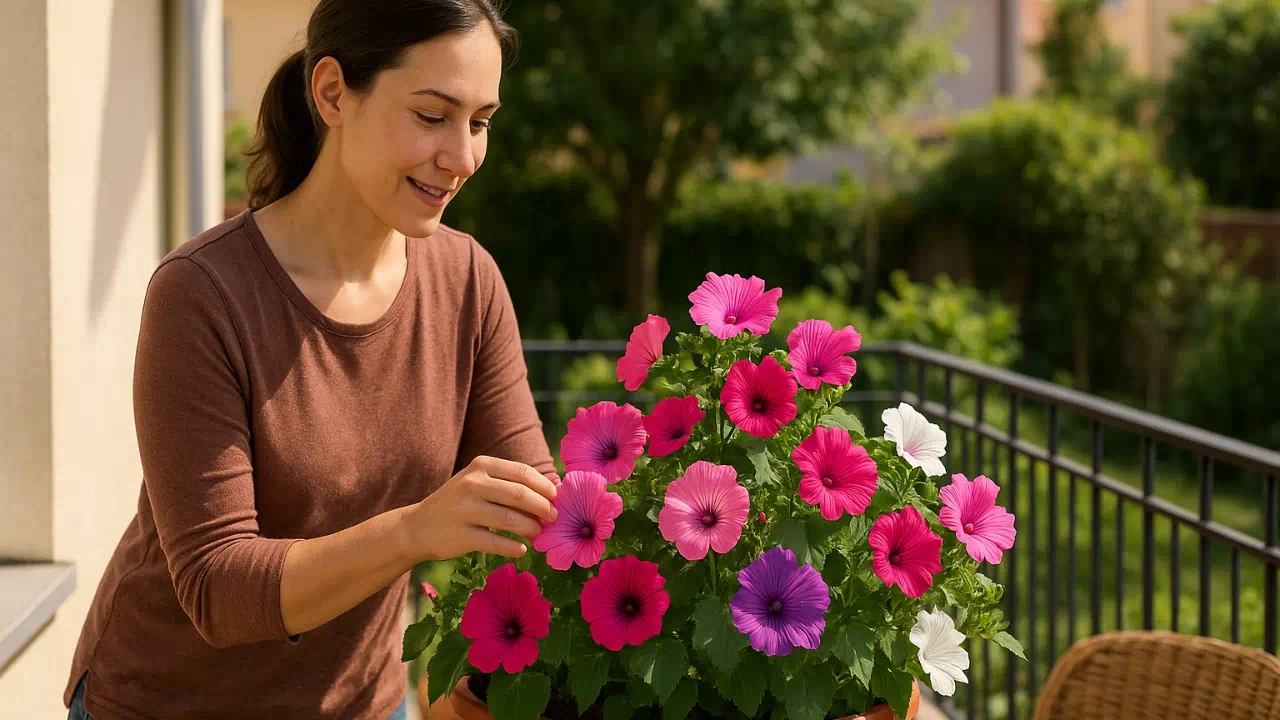 Famílias estão mantendo lavateras coloridas em varandas e pátios com 7 estratégias que transformam o ambiente-1280x720 (1)