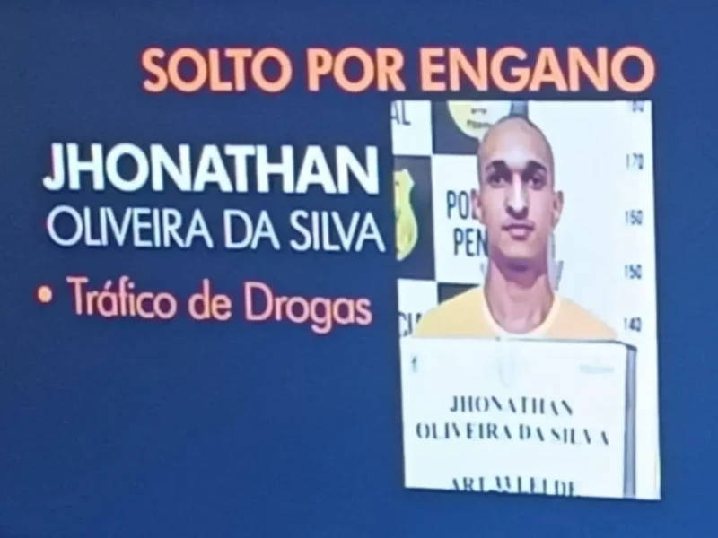 Detento que estava preso por cinco crimes foi solto por erro Foto reprodução Tv Anhanguera