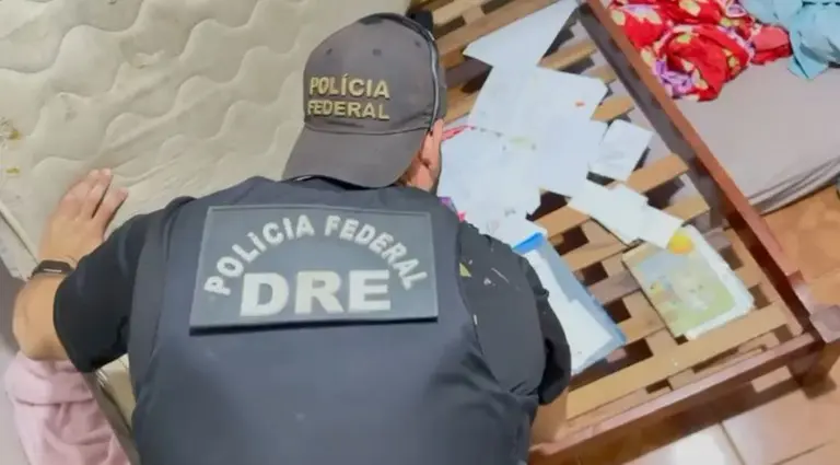 Operação foi em Aragarças, onde suspeito foi autuado Foto divulgação PF