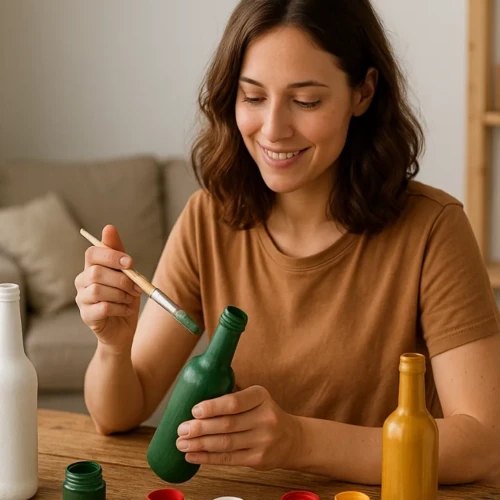 8 ideias de artesanato DIY que transformam garrafas em peças decorativas cheias de estilo