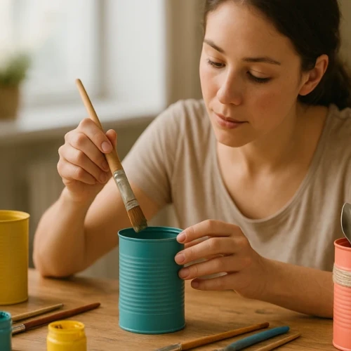 6 ideias de artesanato DIY que transformam latas em organizadores úteis e modernos